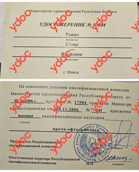 Документы и фотографии - Рожко Ю. И.