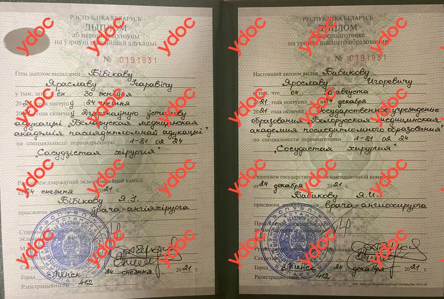 Документы и фотографии - Бибиков Я. И.